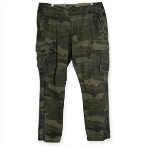 Abercrombie‎ Fitch Rustin Athletic Slim Cargo Pants Green Camo 32 x 30 *see note